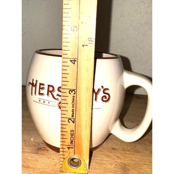Hersheys Ceramic Mug Est. 1894 Cream & Brown Coffee Cup 4"x3" - Picture 3 of 4